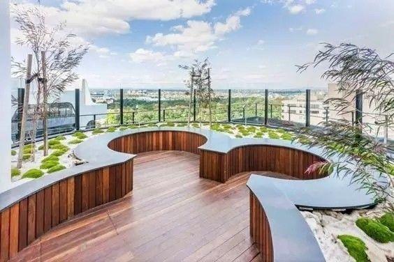 屋頂花園露臺設(shè)計案例效果圖