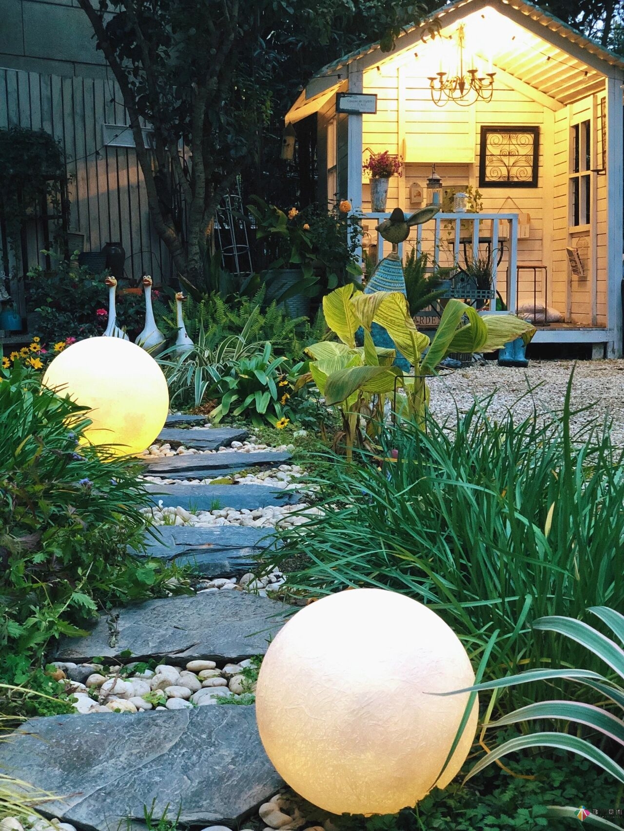100㎡首層庭院，打造“私人小花園”雜貨風(fēng)格。太美了。